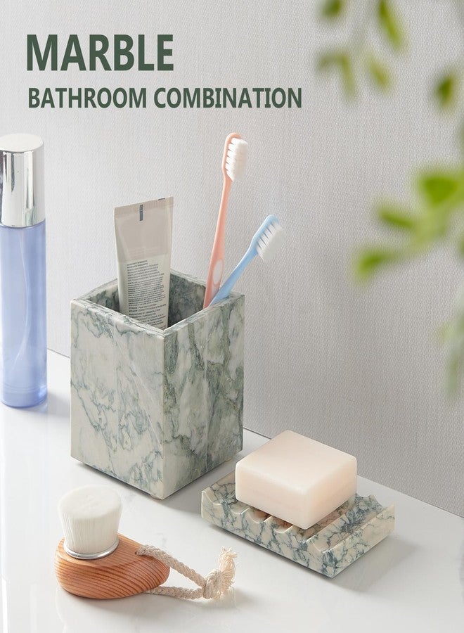 MULWR Real Luxurious Natural Marble Soap Dish for Shower,soap Dish for Bathroom,Non-Ceramic/Non-Resin Stone soap Tray（Cyan Green） - Image 5