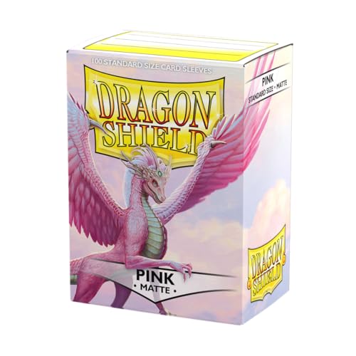 Dragon Shield Standard Size Matte Card Sleeves 100 CT Smooth Tough TCG Sleeves Compatible with Pokemon Flesh Blood One Piece Magic The Gathering Pink - Image 1