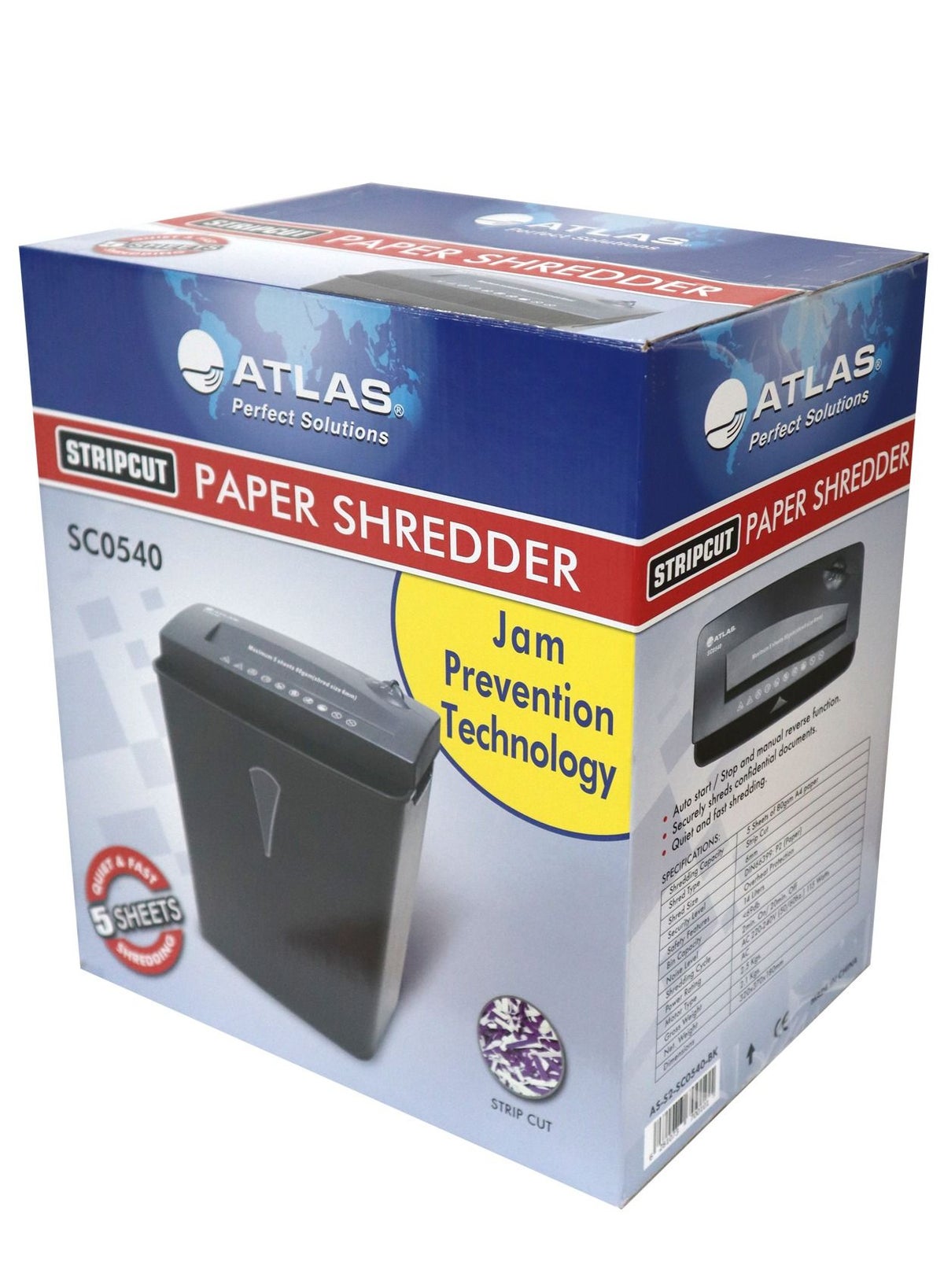 ATLAS Strip Cut Shredder machine With 5 Sheet Shredding Capapcity ...