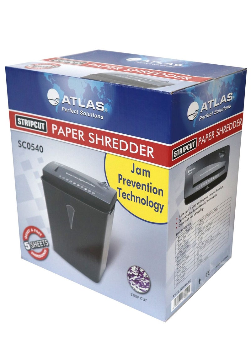ATLAS - Strip Cut Shredder machine With 5 Sheet Shredding Capapcity - Image 1