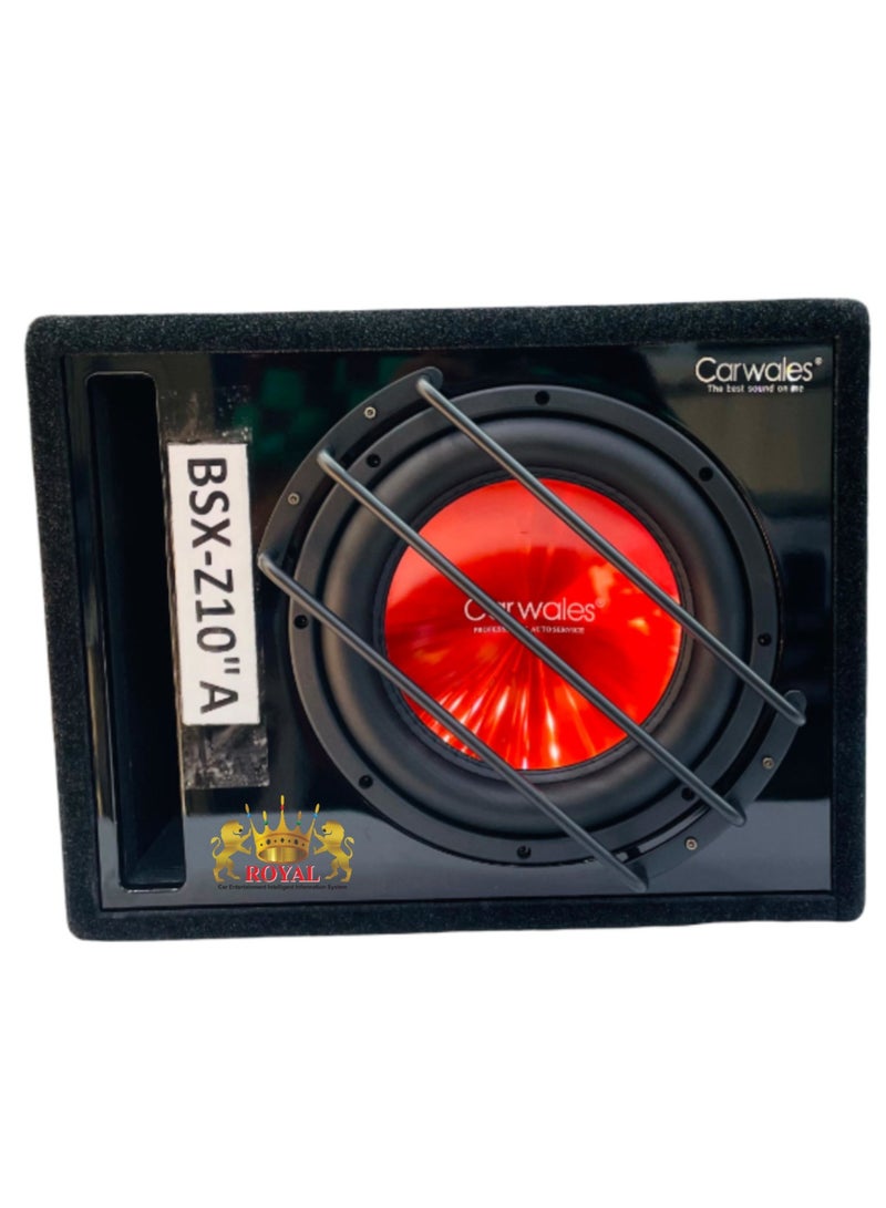 CARWALES 900 Watts 10-inch Carwales Audio Speaker Subwoofer System For The Ultra Clear Sound, Big Bass and Sub-Bass, Big Power Car Subwoofer & Built-in Amplifier (13"x17"x12") (BSX-Z10A) (Black) - Image 1