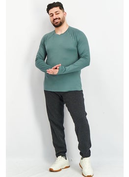 Tchibo Men Sportswear Fit Long Sleeve Training Tops, Dark Green  - Image 4