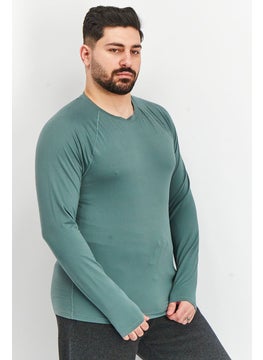 Tchibo Men Sportswear Fit Long Sleeve Training Tops, Dark Green  - Image 2