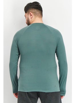 Tchibo Men Sportswear Fit Long Sleeve Training Tops, Dark Green  - Image 3