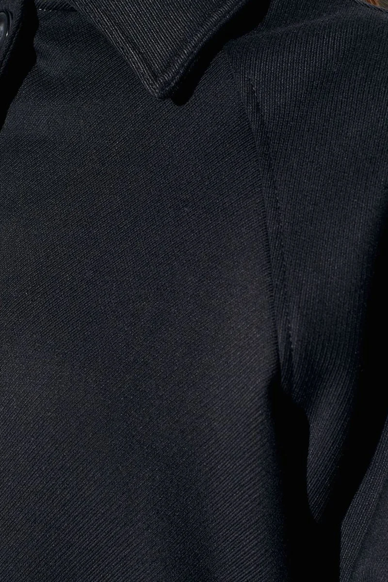Dilvin Black DILVIN Oversized Plush Woven Button Jacket for Women | Best Price UAE
