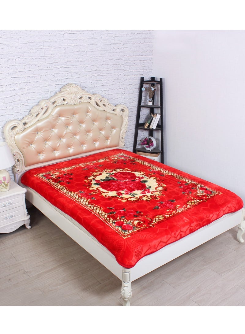 Stargold Double Ply Premium Korea Quality Blanket Made by 100% Polyester SPUN YARN Obtained from Virgin Polyester Which is Suitable for winter and Rainy Season 