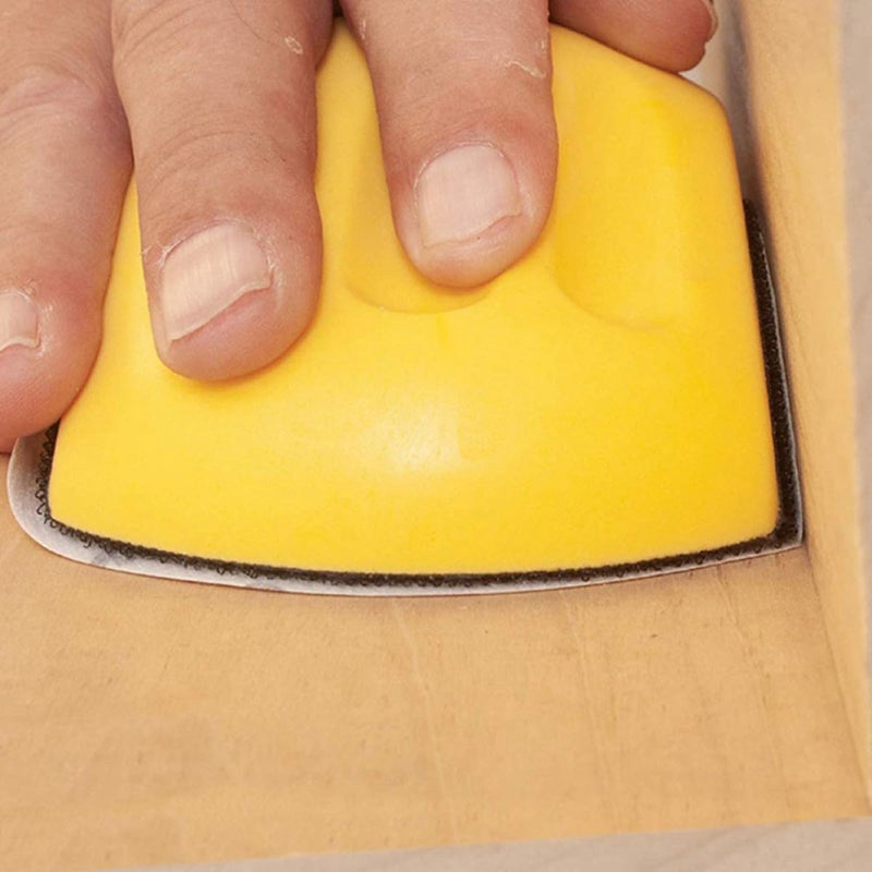 Generic 2pcs 5 Inch Manual Hand Sanding Blocks with Hook and Loop Backing Polishing Discs for Woodworking and Automotive Finishing - Image 5