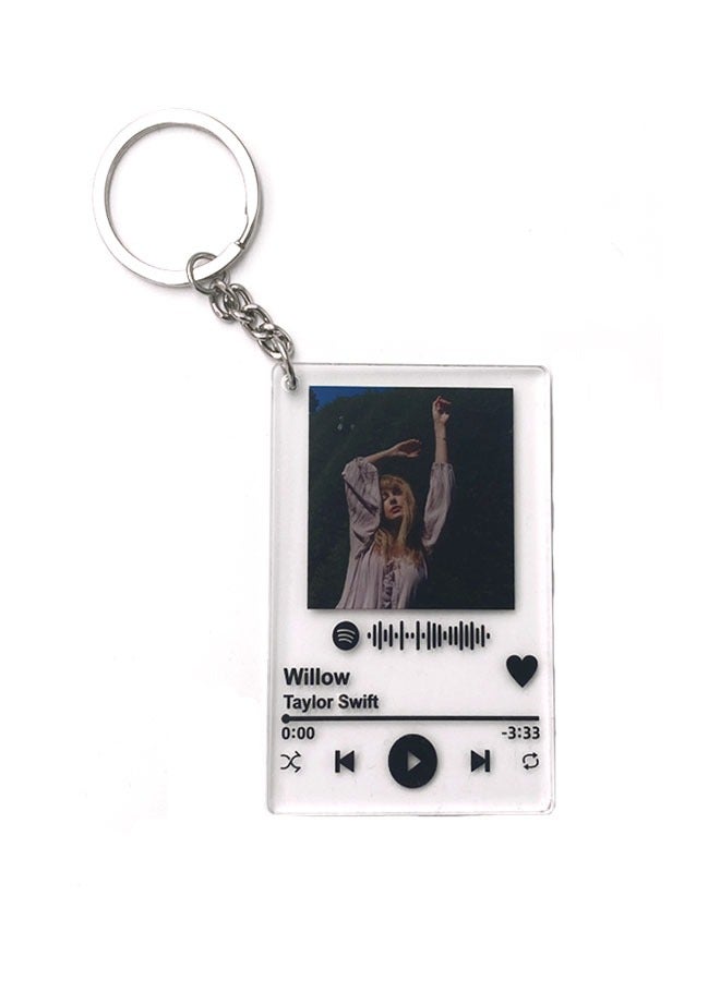Taylor Swift Acrylic Keychain Key Ring with Chain, the Pattern Is High Definition and Natural, Highly Reproducing the Pattern, Smooth Edges Without Cutting Hands - Image 1