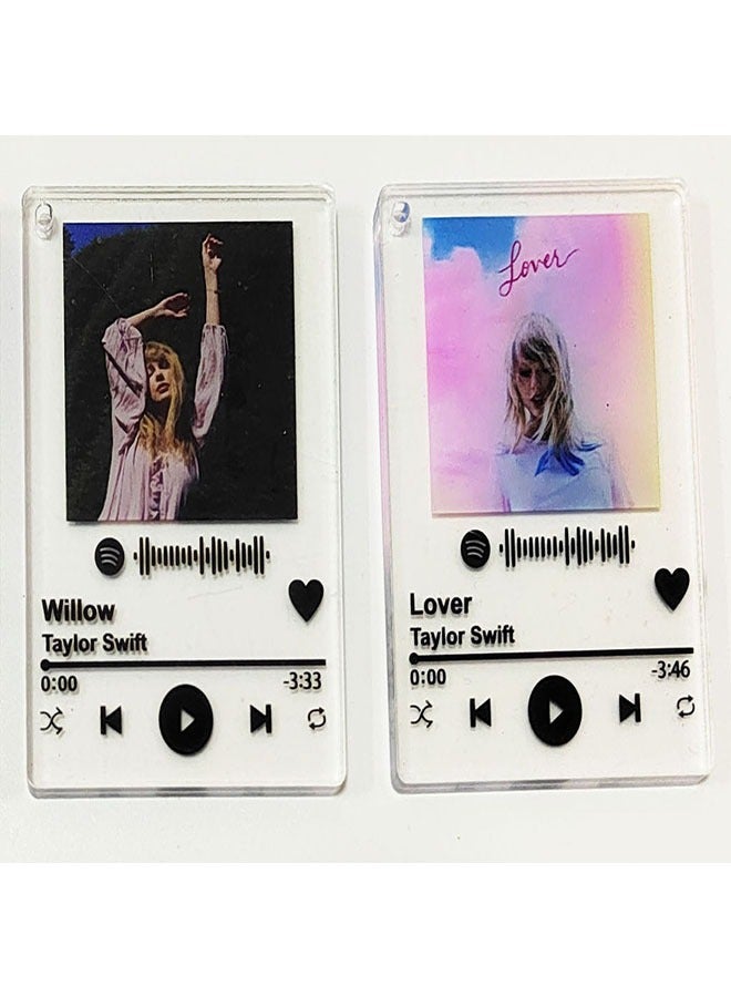 Taylor Swift Acrylic Keychain Key Ring with Chain, the Pattern Is High Definition and Natural, Highly Reproducing the Pattern, Smooth Edges Without Cutting Hands - Image 3
