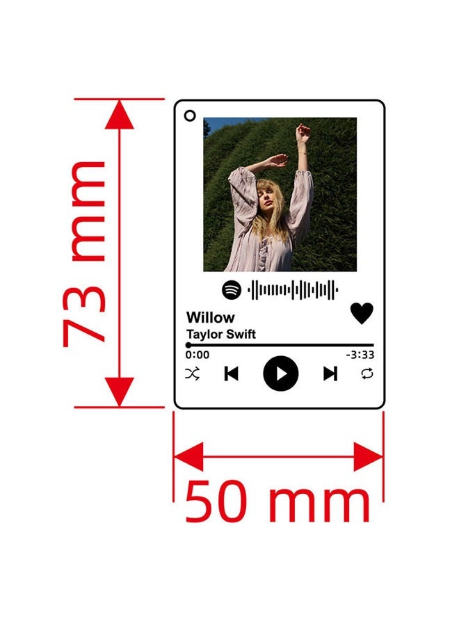 Taylor Swift Acrylic Keychain Key Ring with Chain, the Pattern Is High Definition and Natural, Highly Reproducing the Pattern, Smooth Edges Without Cutting Hands - Image 2