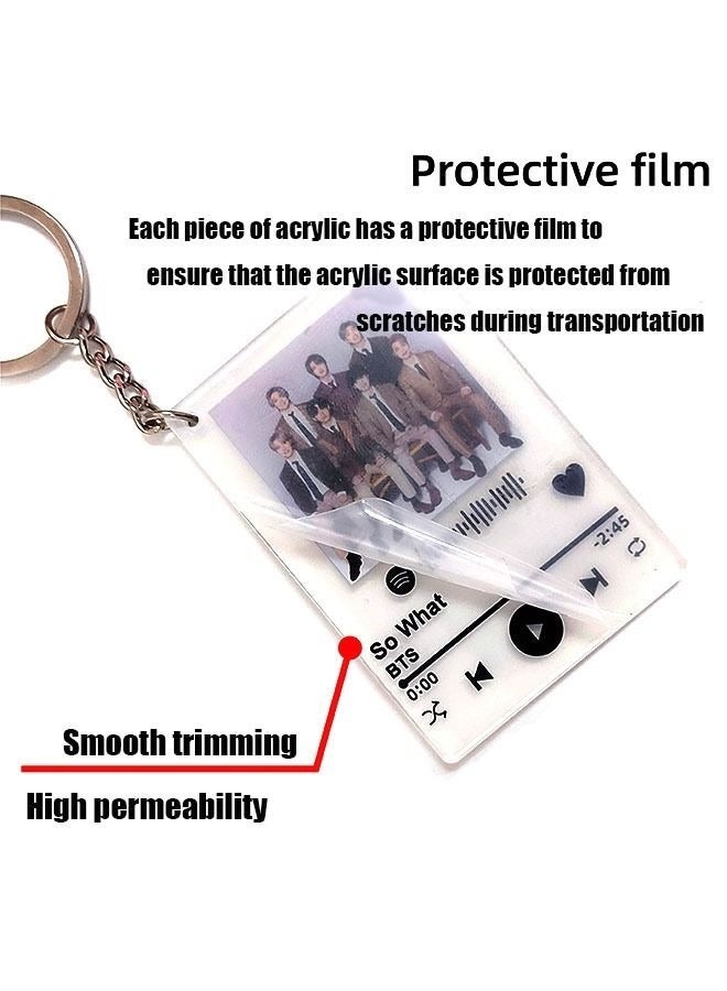 Taylor Swift Acrylic Keychain Key Ring with Chain, the Pattern Is High Definition and Natural, Highly Reproducing the Pattern, Smooth Edges Without Cutting Hands - Image 4