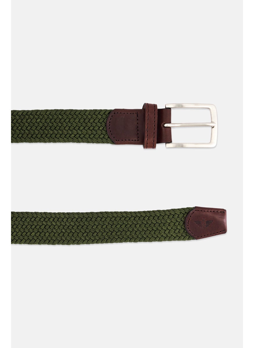 DOCKERS Men Braided Nylon Adjustable Buckle Belts, Olive  - Image 2