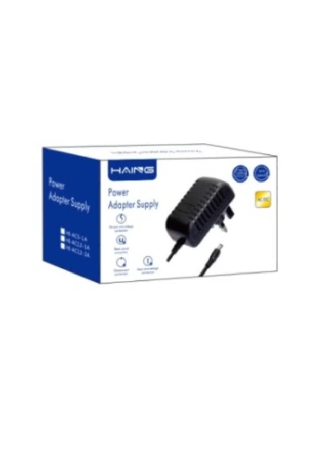 Haing 12V 2A UK Power Supply Adapter, AC 100-240V to DC 12V (HI-AC9-2A) - Image 1