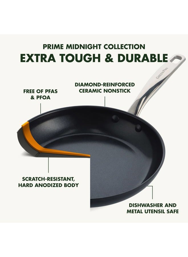 Greenpan Prime Midnight Healthy Ceramic Nonstick Black Cookware Pots and Pans Set, 11-Piece - Image 3