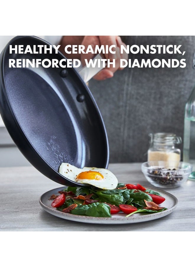 Greenpan Prime Midnight Healthy Ceramic Nonstick Black Cookware Pots and Pans Set, 11-Piece - Image 2