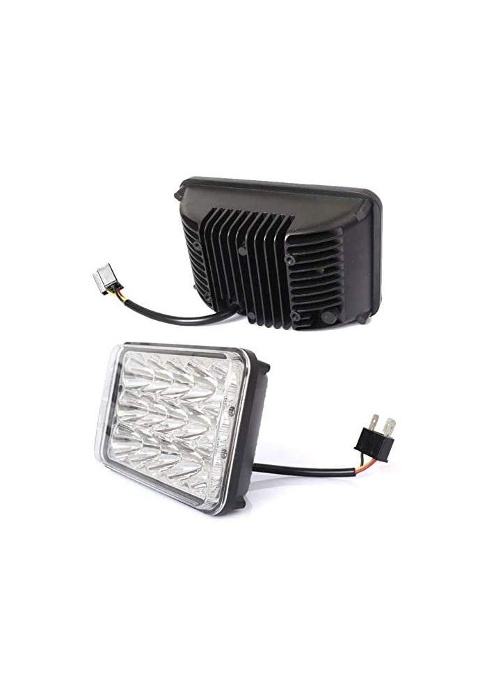 AMUNIESUN مصابيح أمامية LED معتمدة من DOT AMUNIESUN 4 قطع 4X6 لشاحنات بيتر بيل - Image 5