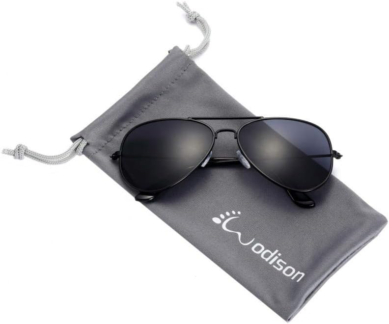 WODISON Classic Kids Sunglasses Bulk Reflective Metal Frame Children Eyeglass 2 Pack - Image 3
