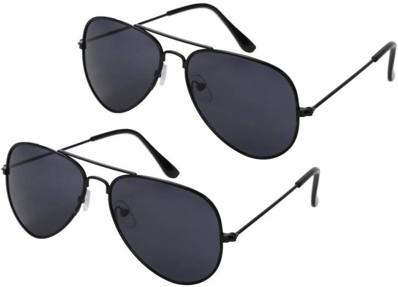 WODISON Classic Kids Sunglasses Bulk Reflective Metal Frame Children Eyeglass 2 Pack - Image 1