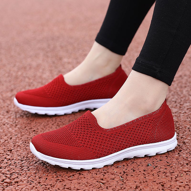 Plus Size Women'S Shoes 41-43 Summer Wide Fat Foot Cloth Shoes Mesh Mother Shoes Middle-Aged And Elderly Breathable Walking Shoes - Image 2