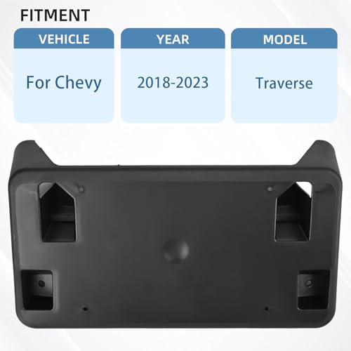 OKPARZ Front Bumper License Plate Frame Bracket Holder Compatible for 2018 2019 2020 2021 2022 2023 Chevrolet Traverse 84282822 GM1068196 - Image 2