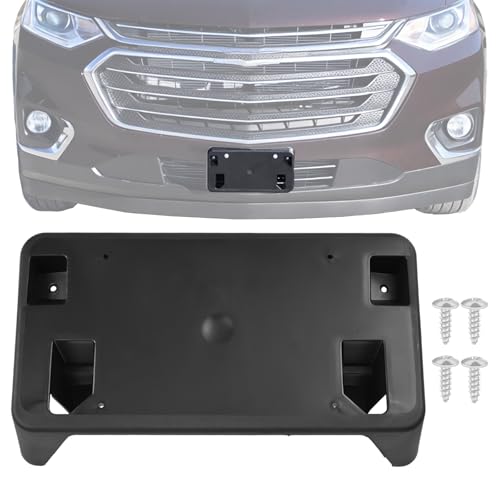 OKPARZ Front Bumper License Plate Frame Bracket Holder Compatible for 2018 2019 2020 2021 2022 2023 Chevrolet Traverse 84282822 GM1068196 - Image 1
