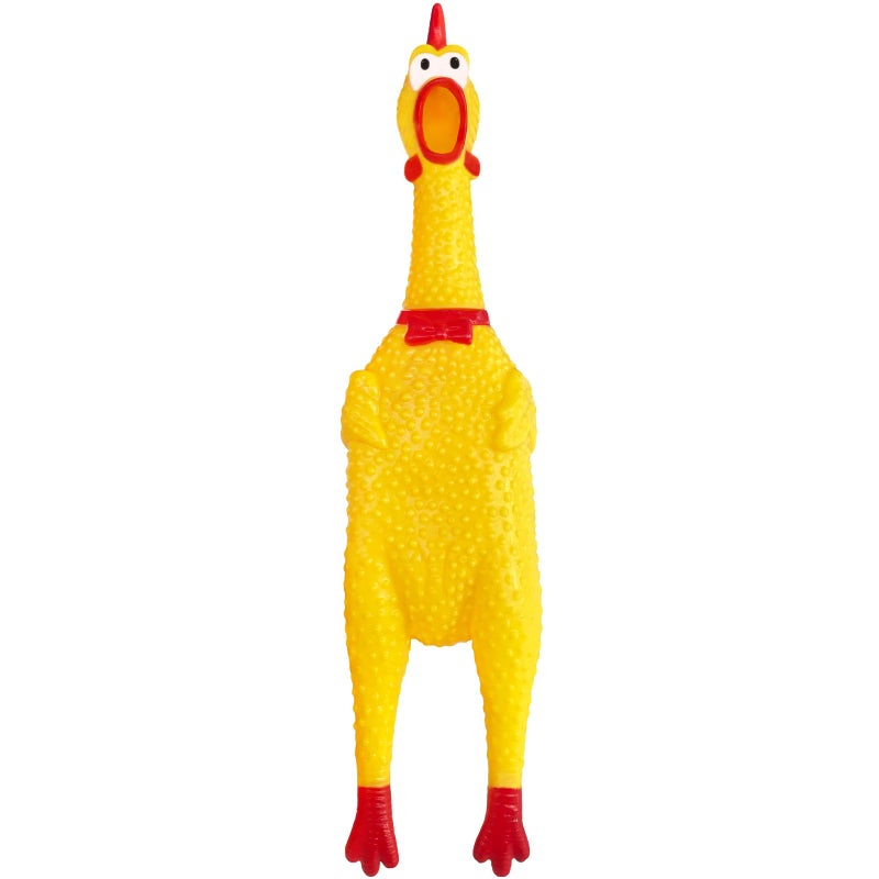Xeehwb Rubber Chicken,12 Inch Yellow Screaming Chicken Dog Toys,Squeeze Squawking Chickens,Prank Noise Maker Dog Toys for Silly Novelty Party Favors,Family Games - Image 1