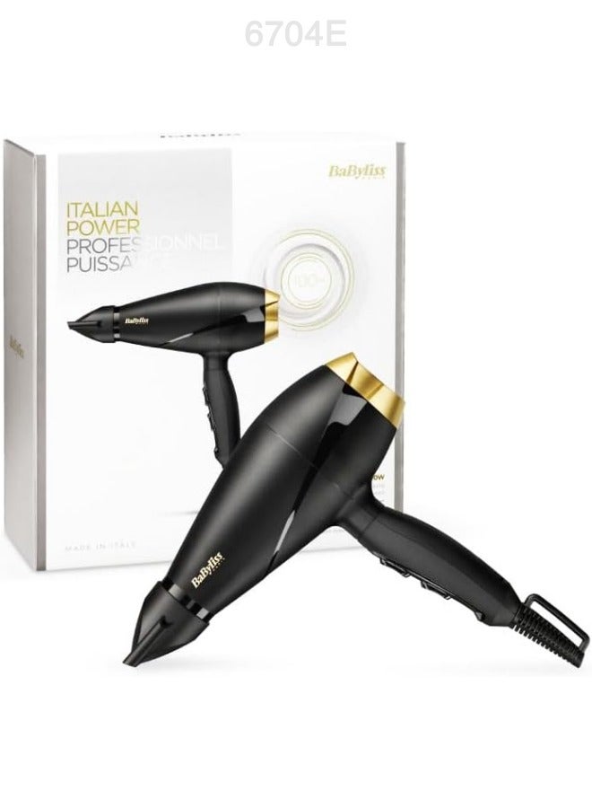 BaByliss Power Pro 2000 Hair Dryer, 2000 Watt - 6704E with 5 Years Warranty Black - Image 4