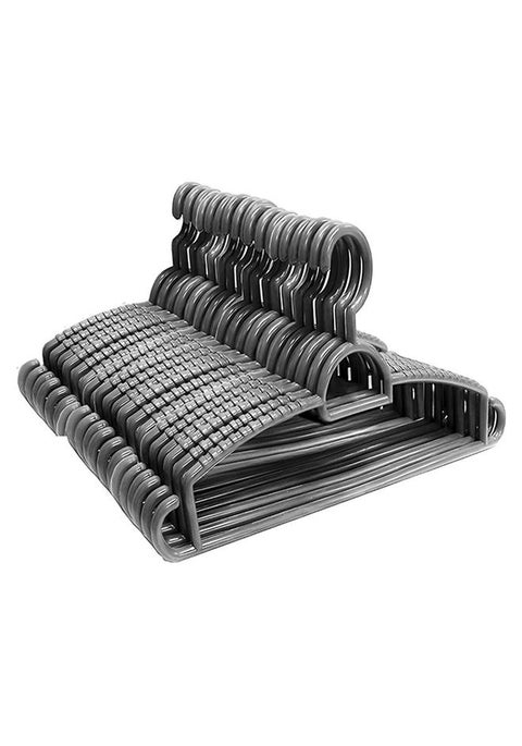 Feelings Plastic Hanger 18 Pcs Set Silver