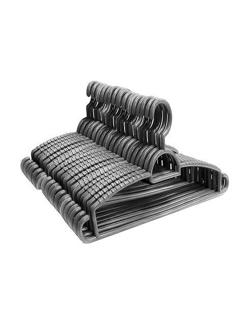 Feelings Plastic Hanger 18 Pcs Set Silver