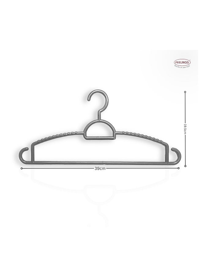 Feelings Feelings Plastic Hanger 18 Pcs Set Silver  - Image 3