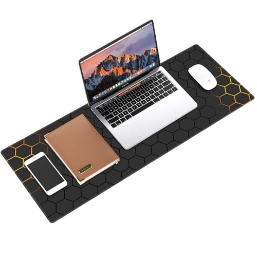 Galdas Mouse Pad for Gaming,XXL XL Large Mouse Mat Long Extended Mousepad Desk Mat Non-Slip Rubber Mice Pads Stitched Edges Thin (31.5 x 11.8 x 0.12 Inches) Grid - Image 3