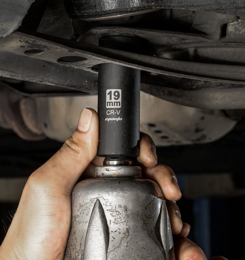 EPAuto 1/2-Inch Drive Metric Deep Impact Socket Set, Cr-V, 6 Points, 11 Sockets - Image 2