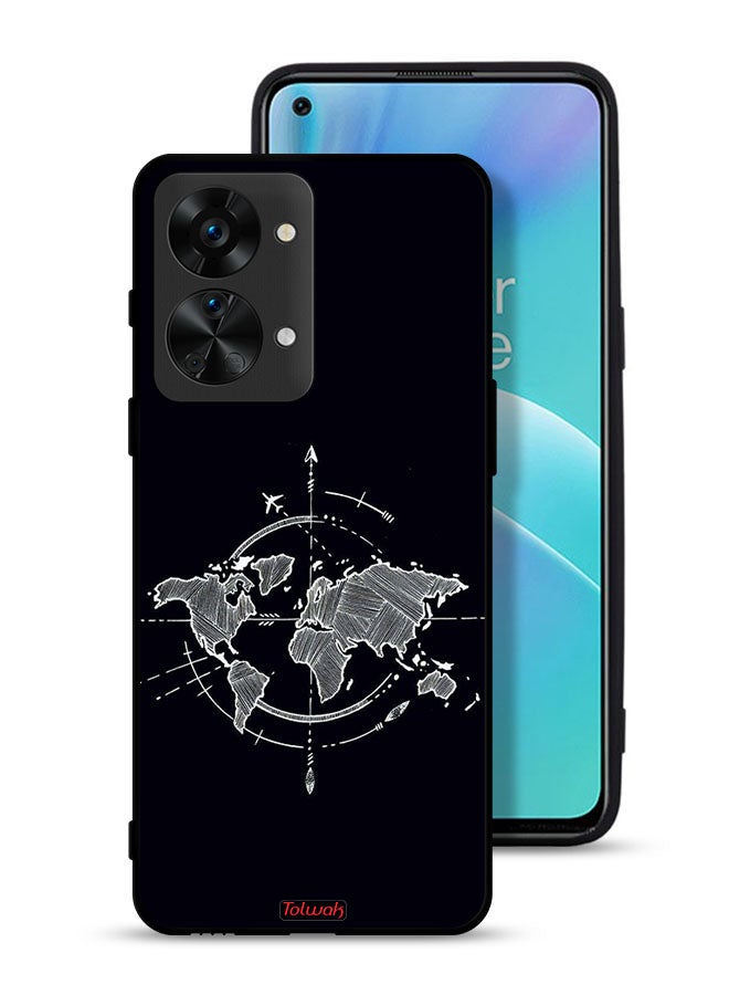 Tolwak OnePlus Nord 2T 5G Protective Case Cover Compass Art  - Image 1