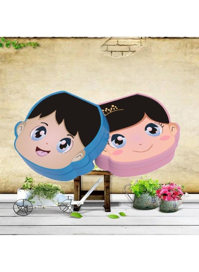 Children's Deciduous Teeth Commemorative Box Girl's Deciduous Teeth Box Boy's Teeth Collection Box Wooden Baby Color Teeth Preservation Box-Color:French Blue - Image 2