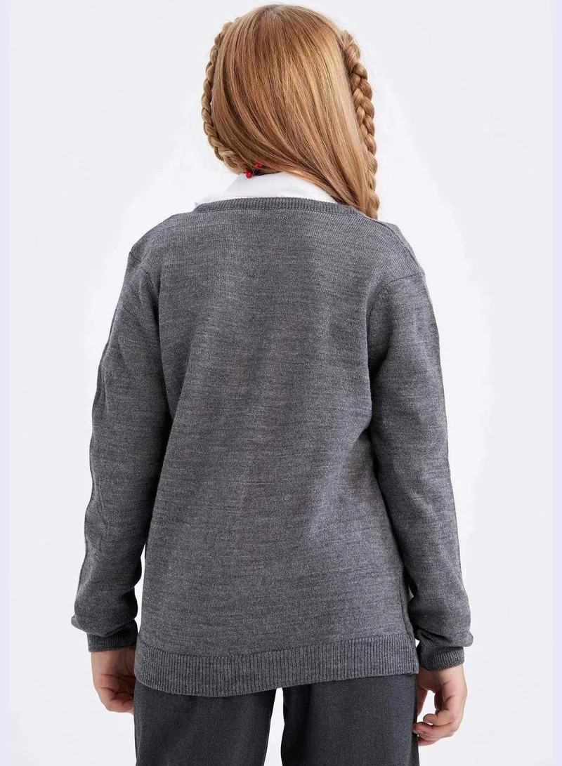 DeFacto Long Sleeve Button Down Cardigan