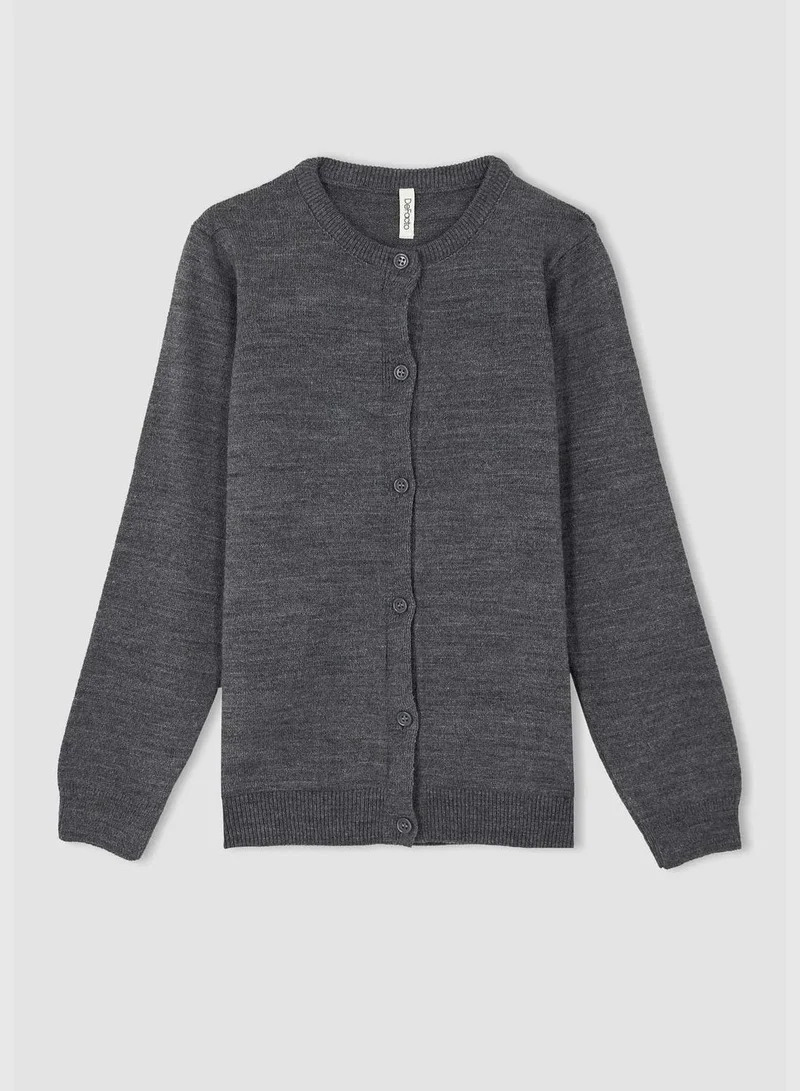 DeFacto Long Sleeve Button Down Cardigan