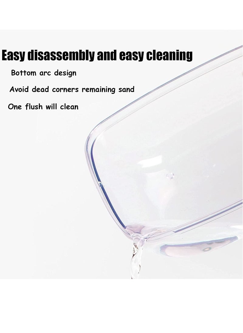 Y&D Hamster Sand Bath Container Large Transparent Plastic Toilet with Scoop Set for Small Pet Animals Cage Accessories Lemming Chinchilla Gerbil Little Animal Mouse  - Image 4