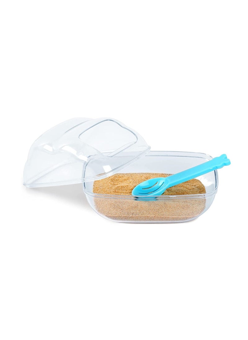 Y&D Hamster Sand Bath Container Large Transparent Plastic Toilet with Scoop Set for Small Pet Animals Cage Accessories Lemming Chinchilla Gerbil Little Animal Mouse  - Image 2