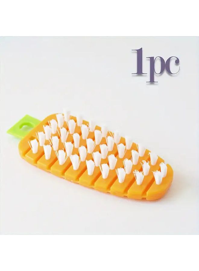 Heavy Duty Yellow Manual Fruit Vegetable Brush With Ergonomic Handle - Image 5