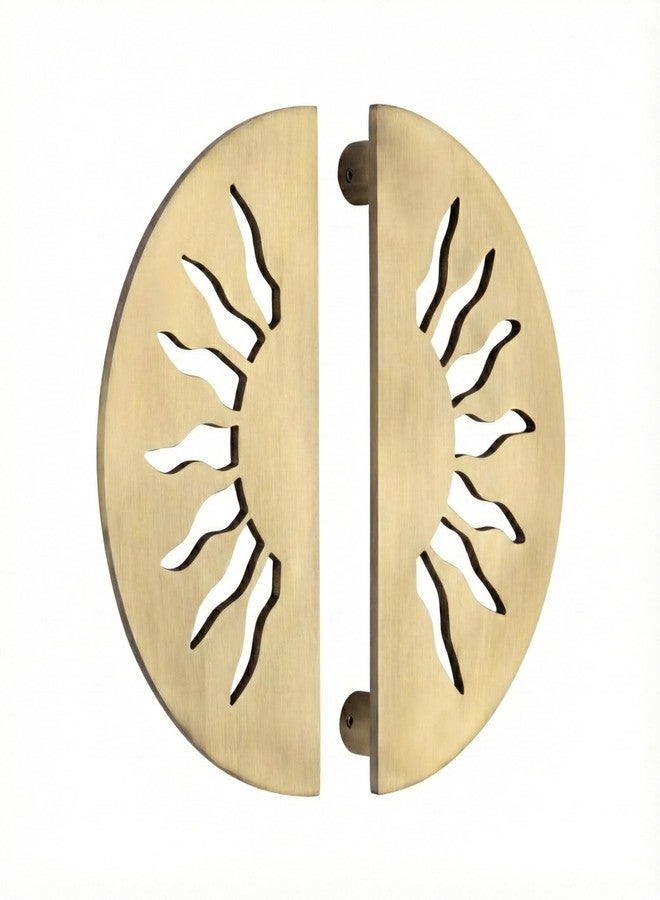 BE SECURE Round 8" Stainless Steel 304 Main Door Handle | Surya Design | Antique Finish | Pull Handle for Home, Office & Hotels | Pack of 1 Pair - Image 1