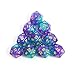SmartDealsPro 10Pack 20 Sided Dice D20 Polyhedral Dice for DND RPG MTG Table Game Glitter GreenPurple - Image 4