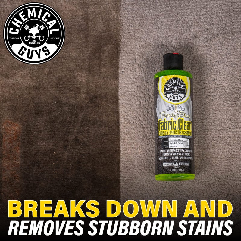 Chemical Guys كيميكل غايز CWS20316 منظف قماش الفواكه الرغوي للسجاد والمفروشات (سجاد السيارات، المقاعد، وحصائر الأرضية)، آمن للسيارات، المنزل، المكتب، وأكثر، 16 أونصة سائلة، رائحة الفواكه - Image 4