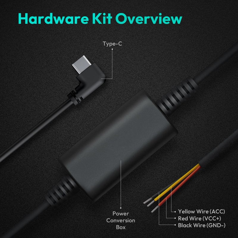 BOTSLAB Hardwire Kit, Suitable for Dash Cam G980H (Type-C Port) - Image 3