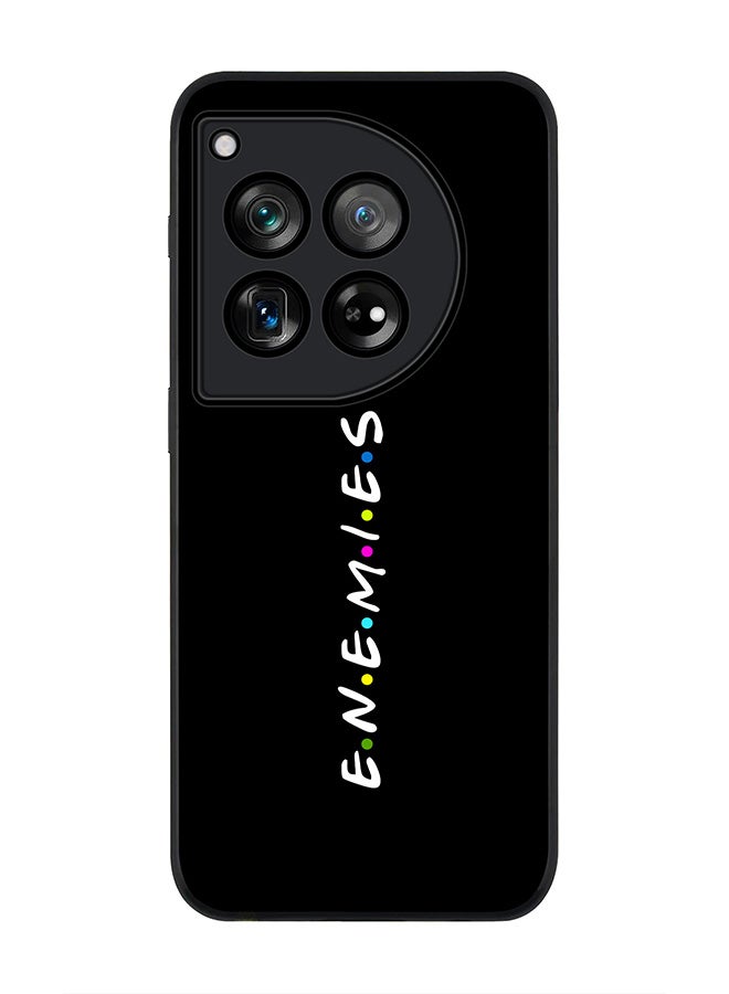 Stylizedd Rugged Black edge case for OnePlus 12R / OnePlus Ace 3 5G, Slim fit Soft Case Flexible Rubber Edges Anti Drop TPU Gel Thin Cover -  Enemies - Image 1