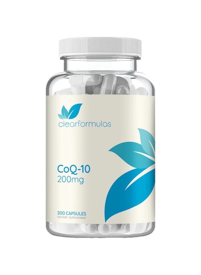 ClearFormulas Pure CoQ10 200mg 200 Capsules - Quick Absorption Non-GMO - Image 1