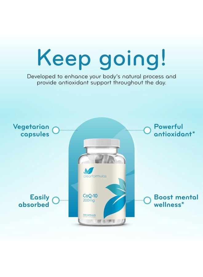 ClearFormulas Pure CoQ10 200mg 200 Capsules - Quick Absorption Non-GMO - Image 5