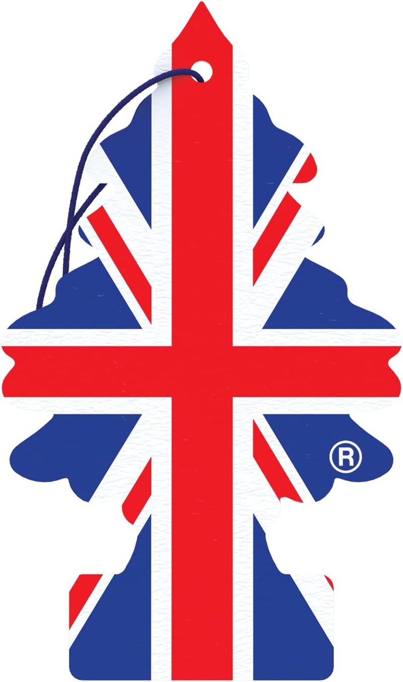 Little Trees Air Freshener Tree MTR0087 - United Kingdom Design, Red White Blue, Single Pack - Image 1