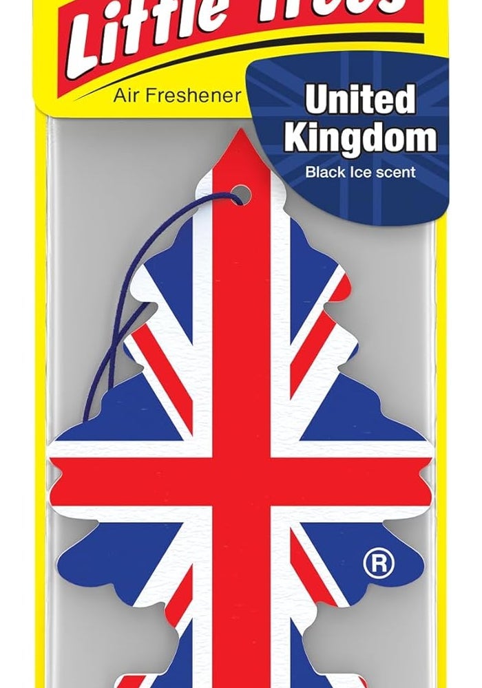 Little Trees Air Freshener Tree MTR0087 - United Kingdom Design, Red White Blue, Single Pack - Image 2