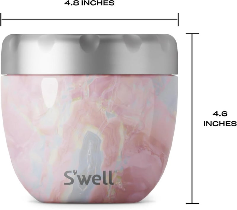 S'well Stainless Steel Food Bowls – 21.5oz - Geode Rose Eats - Triple-Layered Vacuum-Insulated Containers Keeps Food Cold for 11 Hours and Hot for 7 - Condensation-Free, Leak-Free, and Dishwasher-Safe - Image 4