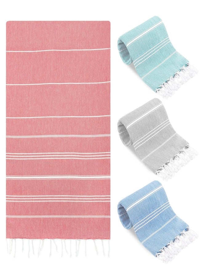 SUN NINJA Turkish Beach Towel, Quick Dry Sand Free Beach Towels for Adults and Kids, Lightweight and Highly Absorbent Travel Towel, Extra Large and Ultra Soft, 38X71 Inch - Image 1